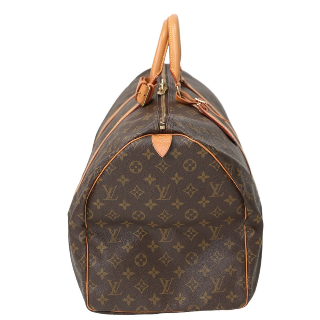 LOUIS VUITTON Boston Duffel bag M41424 Monogram canvas Brown Travel bag Monogram Keepall 55 mens(Unisex) Used Authentic