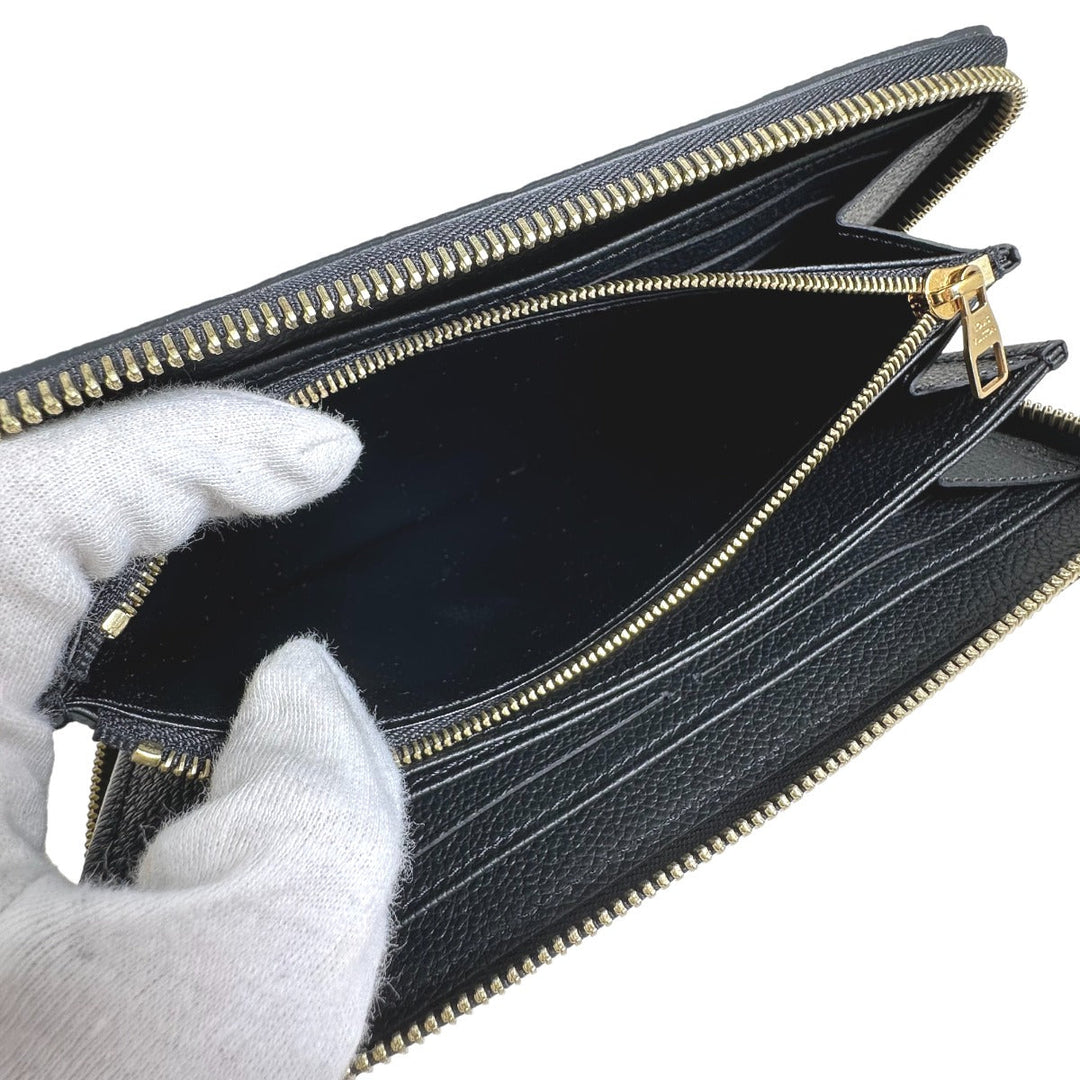 LOUIS VUITTON Long Wallet Purse M61864 Monogram Ann Platt black Long Wallet Purse Ann Platt Zippy wallet Women Used Authentic