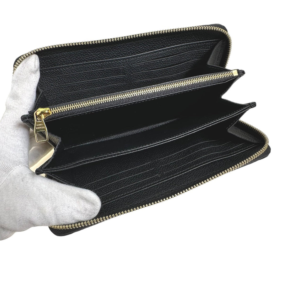 LOUIS VUITTON Long Wallet Purse M61864 Monogram Ann Platt black Long Wallet Purse Ann Platt Zippy wallet Women Used Authentic