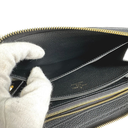 LOUIS VUITTON Long Wallet Purse M61864 Monogram Ann Platt black Long Wallet Purse Ann Platt Zippy wallet Women Used Authentic