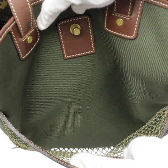 HUNTING WORLD Tote Bag leather khaki Tote Bag mens(Unisex) Used Authentic
