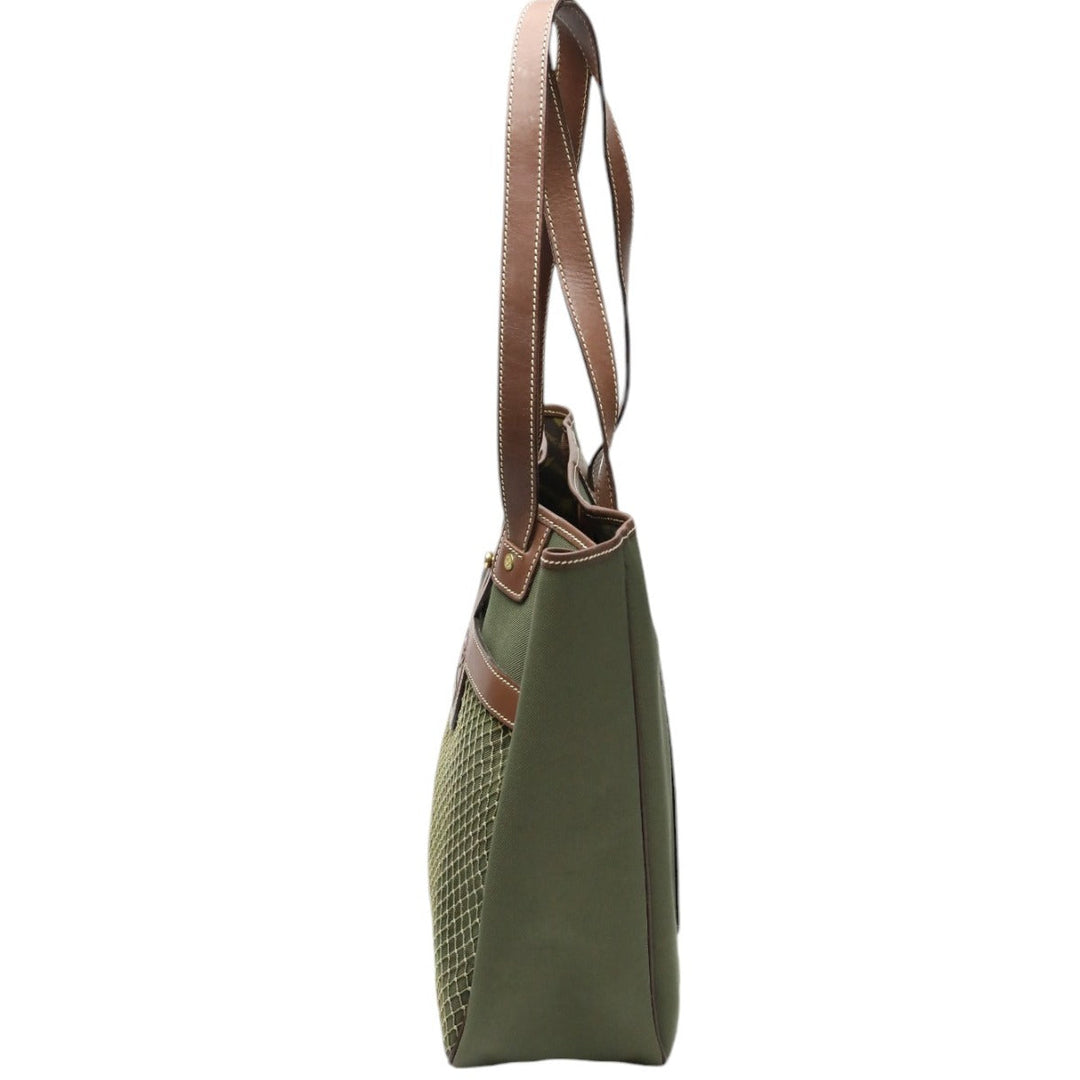 HUNTING WORLD Tote Bag leather khaki Tote Bag mens(Unisex) Used Authentic