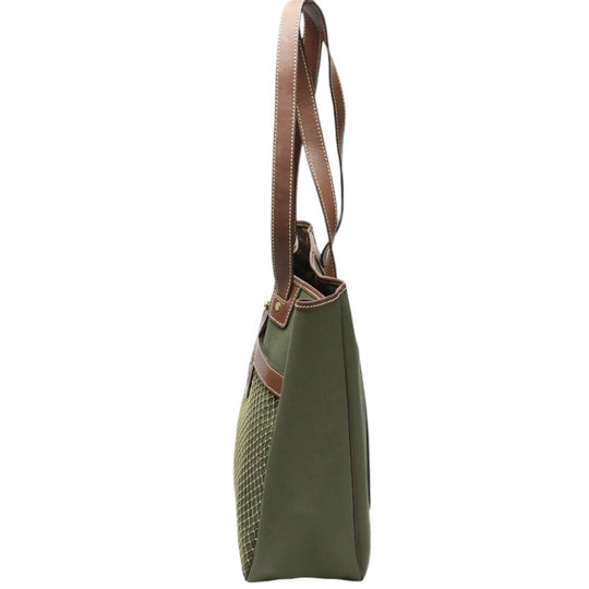 HUNTING WORLD Tote Bag leather khaki Tote Bag mens(Unisex) Used Authentic