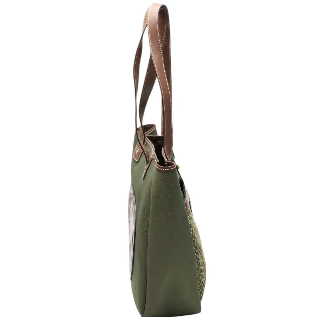 HUNTING WORLD Tote Bag leather khaki Tote Bag mens(Unisex) Used Authentic