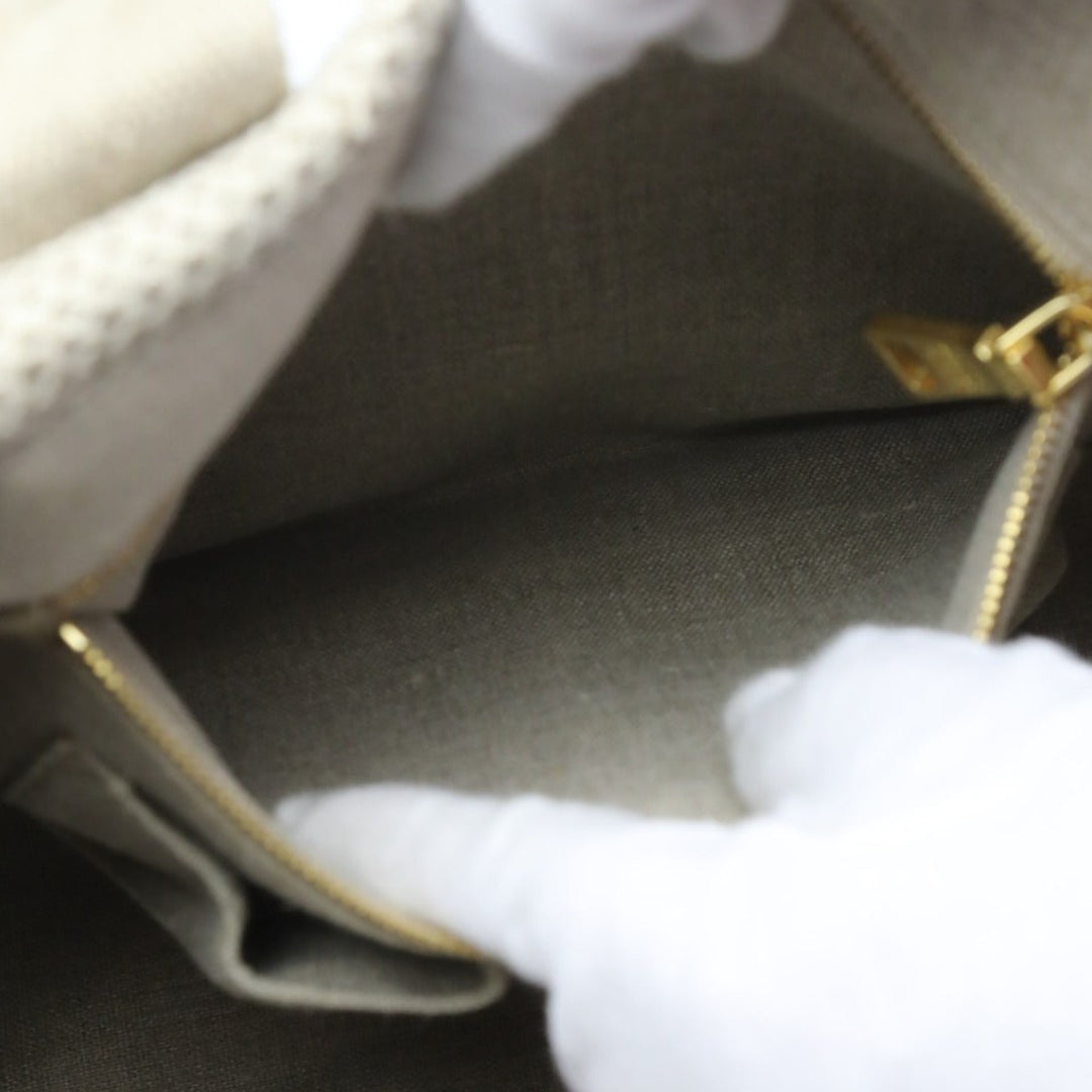 PRADA Tote Bag canvas beige 2WAY bag canvas Canapa Women Used Authentic