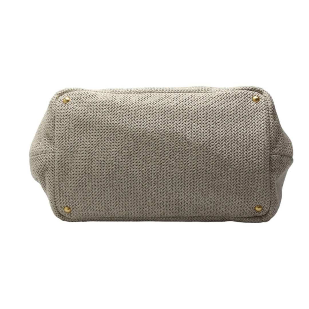 PRADA Tote Bag canvas beige 2WAY bag canvas Canapa Women Used Authentic