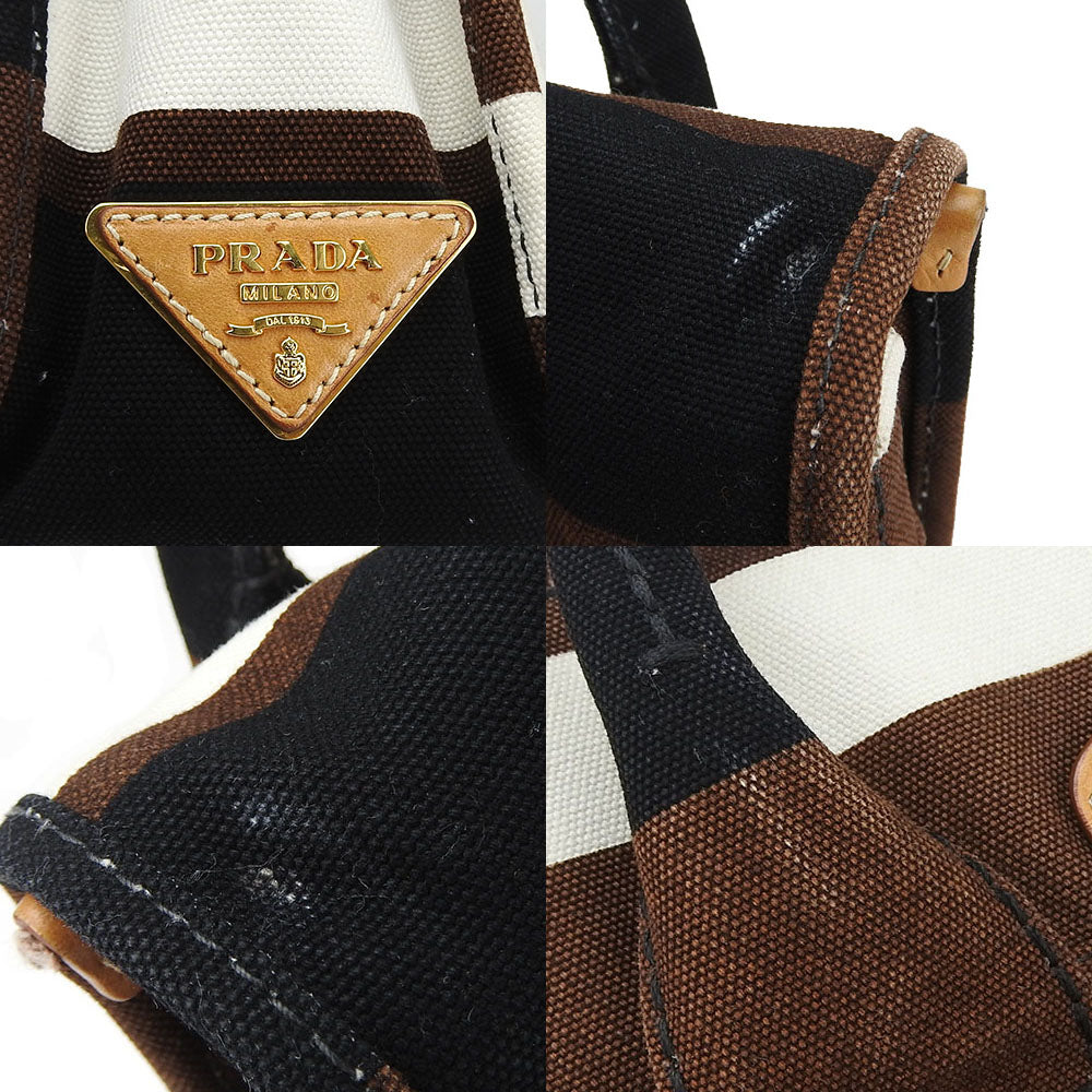 PRADA Handbag BN2119 canvas Brown Women Used Authentic