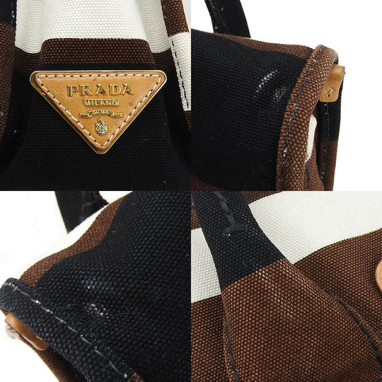 PRADA Handbag BN2119 canvas Brown Women Used Authentic