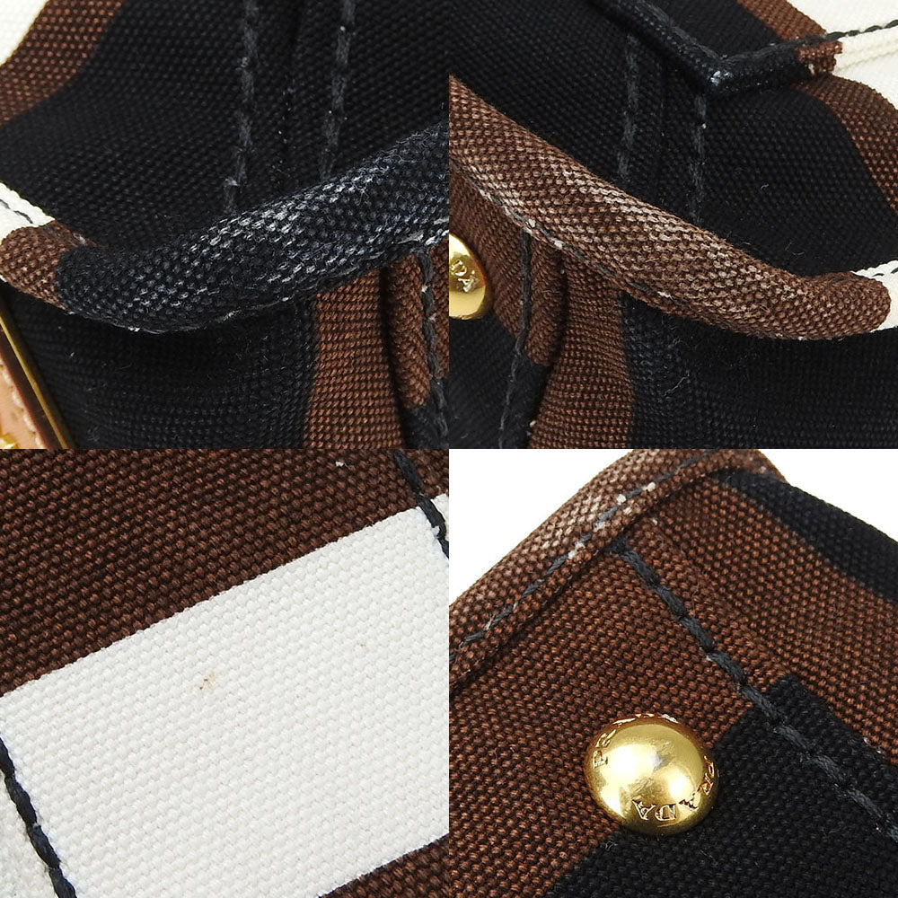 PRADA Handbag BN2119 canvas Brown Women Used Authentic