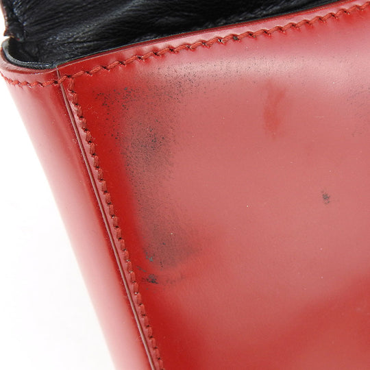 PRADA Handbag BN1670 Calfskin Red Women Used Authentic