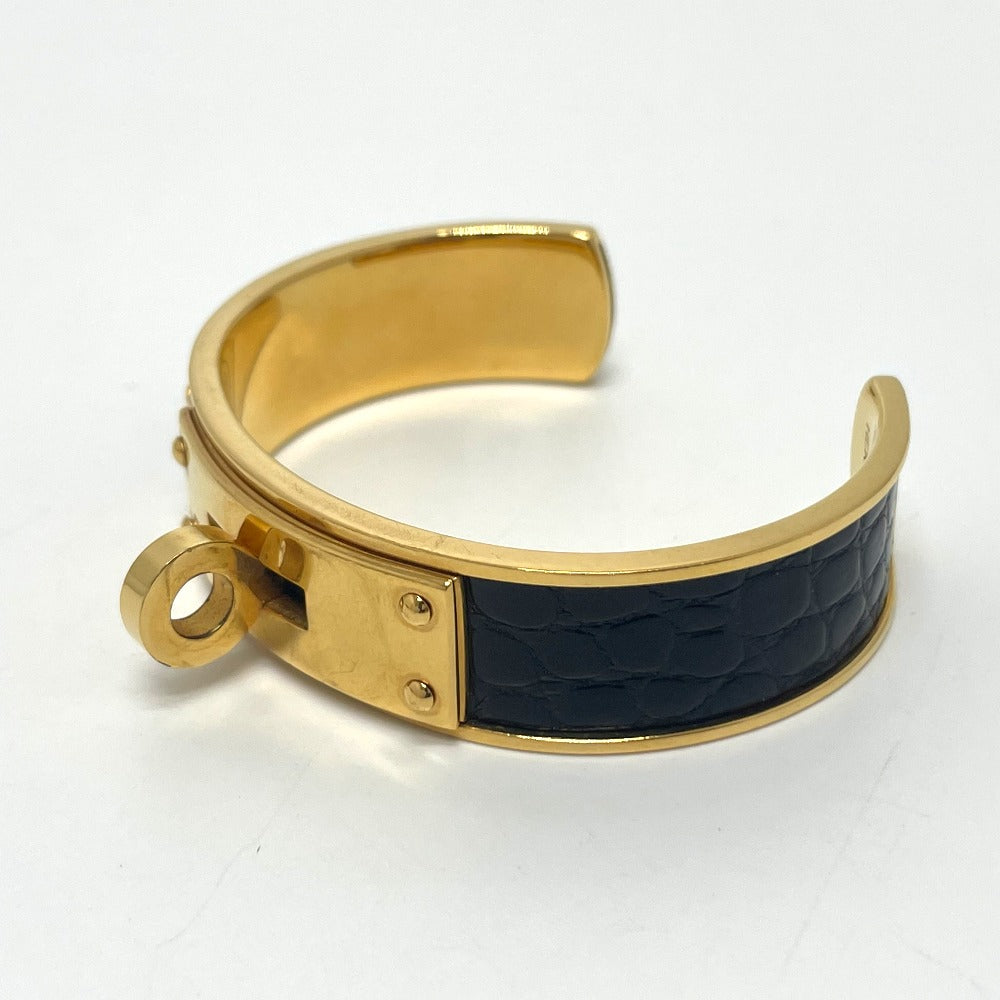 HERMES Bangle metal Gold x Black Kelly