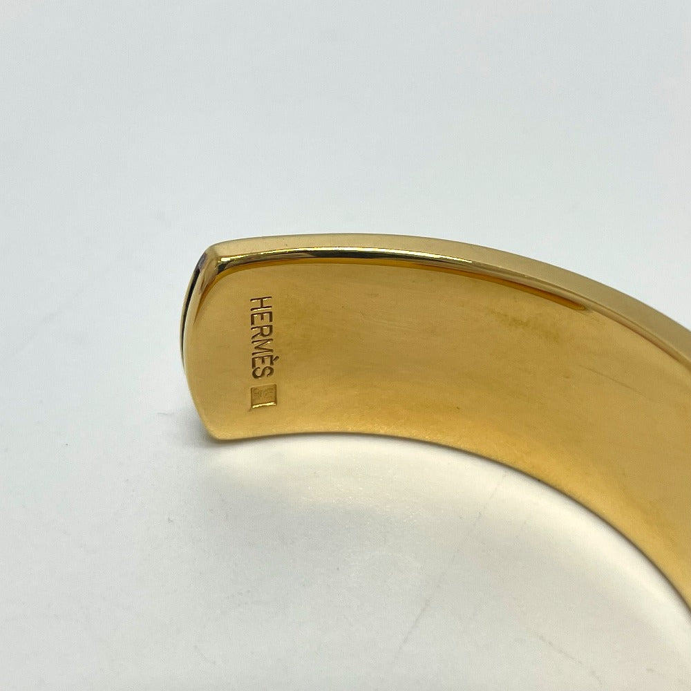 HERMES Bangle metal Gold x Black Kelly