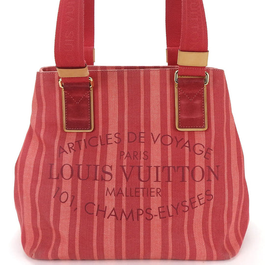 LOUIS VUITTON Tote Bag M94146 canvas Red plan soleil Hippo PM Women Used Authentic