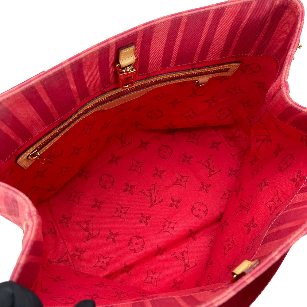 LOUIS VUITTON Tote Bag M94146 canvas Red plan soleil Hippo PM Women Used Authentic