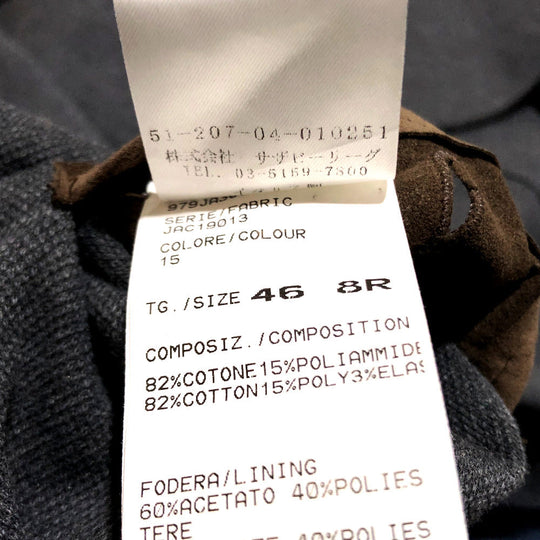 eleventy tailored jacket , Cotton x Polyurethane gray mens mens 46 Used Authentic