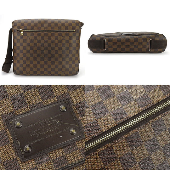 LOUIS VUITTON Shoulder Bag N51211 Damier Brown Brooklyn MM