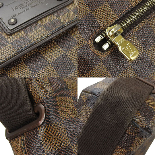 LOUIS VUITTON Shoulder Bag N51211 Damier Brown Brooklyn MM