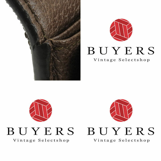 GUCCI Long Wallet Purse 523153 GG Supreme canvas, leather beige Off deer unisex(Unisex) Used Authentic