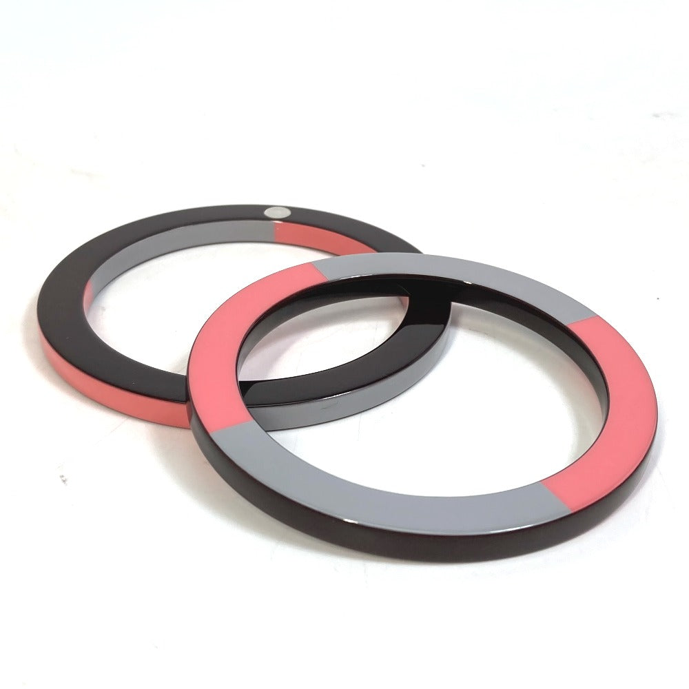 HERMES Bangle Wood, Lacquer Brown x Pink x Gray Accessories Bracelets Serie Wood Crudsell Women Used Authentic