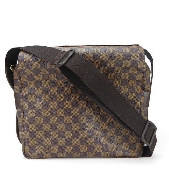 LOUIS VUITTON Shoulder Bag N45255 Damier Brown Naviglio mens Used Authentic