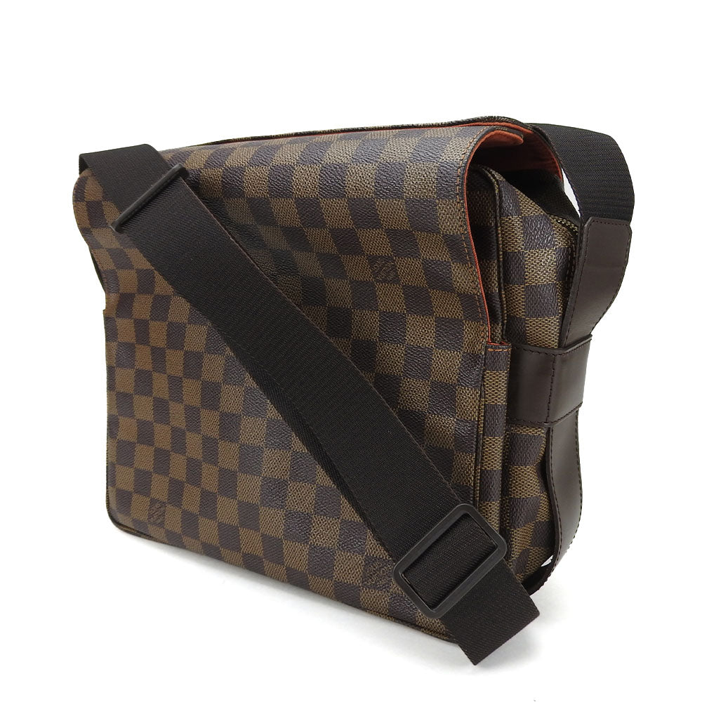 LOUIS VUITTON Shoulder Bag N45255 Damier Brown Naviglio mens Used Authentic