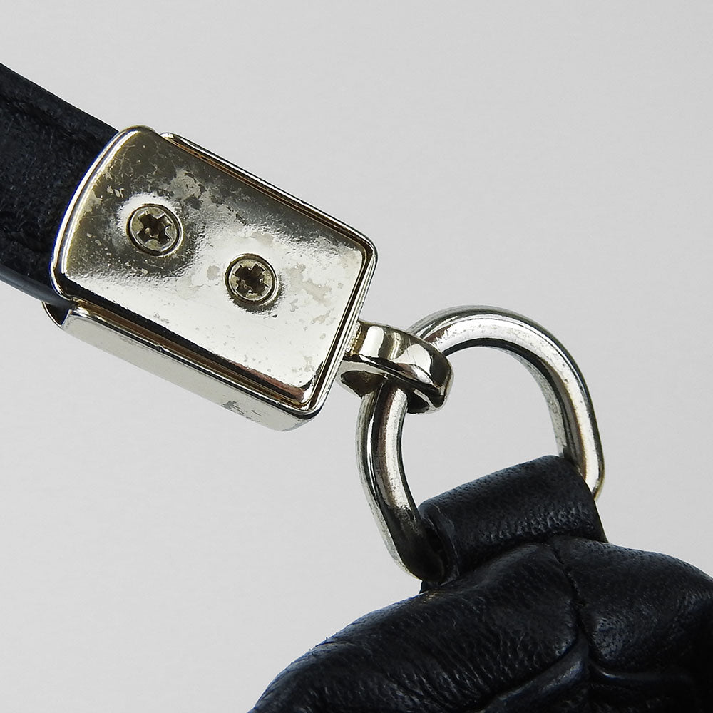 COACH Tote Bag 25627 leather black Madison Gathered Twist Women Used Authentic