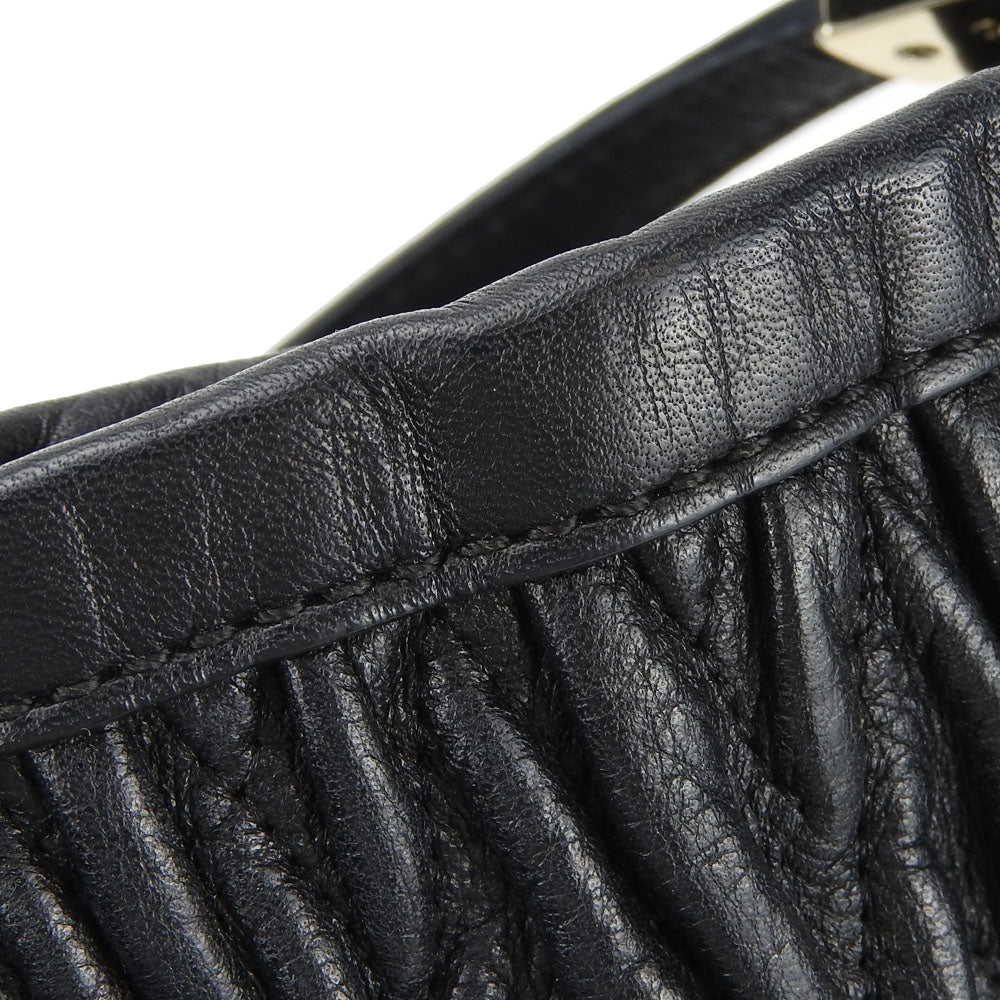 COACH Tote Bag 25627 leather black Madison Gathered Twist Women Used Authentic