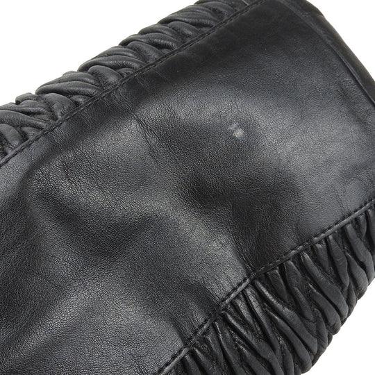 COACH Tote Bag 25627 leather black Madison Gathered Twist Women Used Authentic