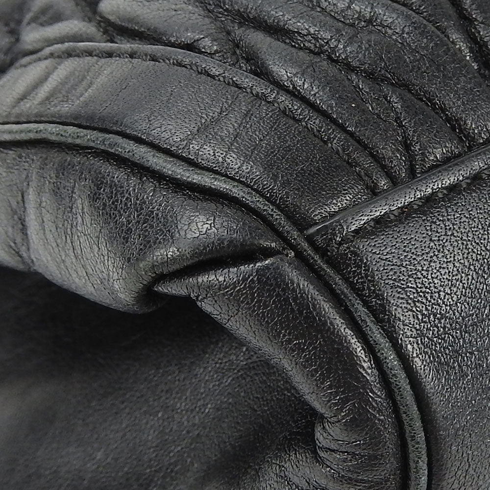 COACH Tote Bag 25627 leather black Madison Gathered Twist Women Used Authentic