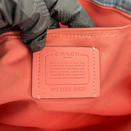 COACH Tote Bag 91131 denim blue Women Used Authentic