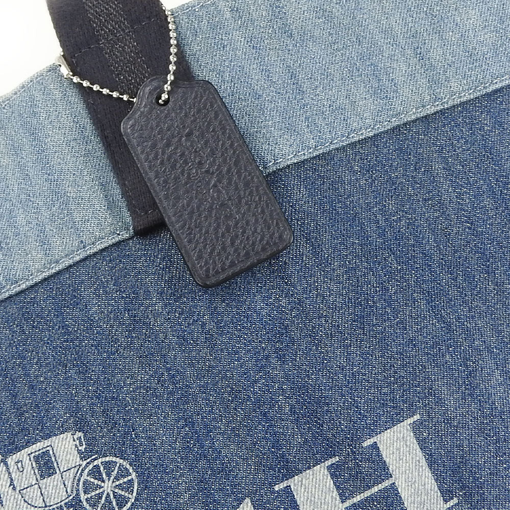 COACH Tote Bag 91131 denim blue Women Used Authentic