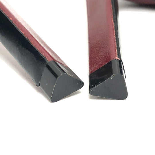 CELINE pumps leather wine-red Cross Leather Women 36 Used Authentic