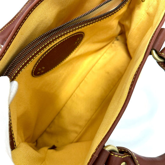 CELINE Handbag Canvas / leather Orange Macadam Boogie bag