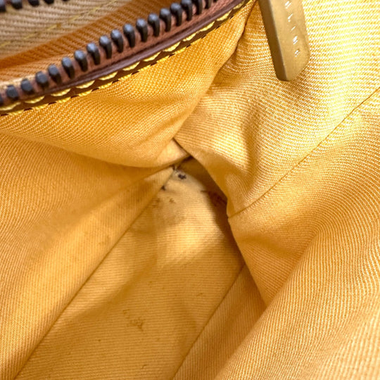 CELINE Handbag Canvas / leather Orange Macadam Boogie bag