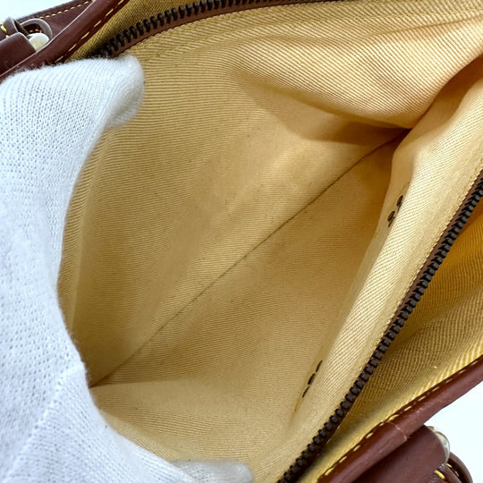 CELINE Handbag Canvas / leather Orange Macadam Boogie bag