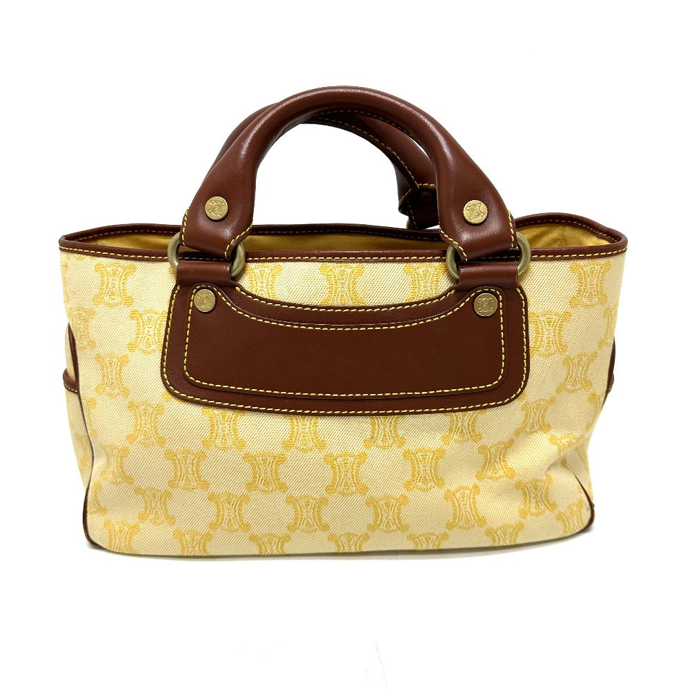 CELINE Handbag Canvas / leather Orange Macadam Boogie bag