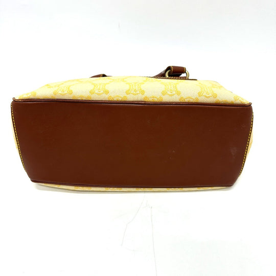 CELINE Handbag Canvas / leather Orange Macadam Boogie bag