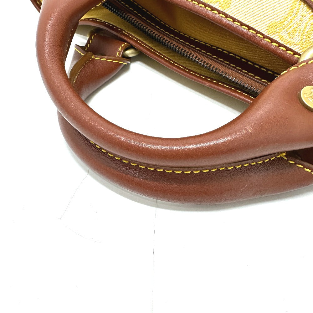 CELINE Handbag Canvas / leather Orange Macadam Boogie bag