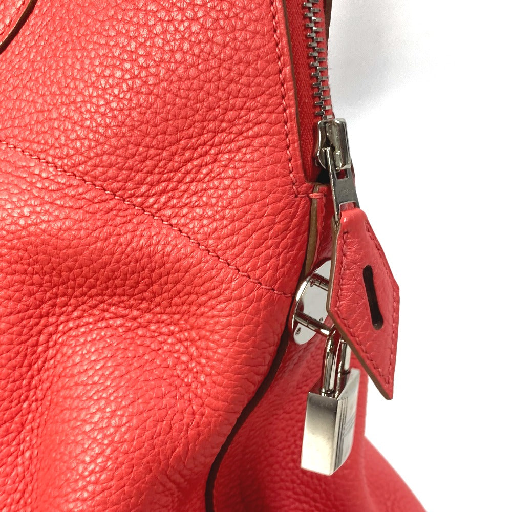 HERMES Handbag Taurillon Clemence Red Shoulder Bag Crossbody Bored 35