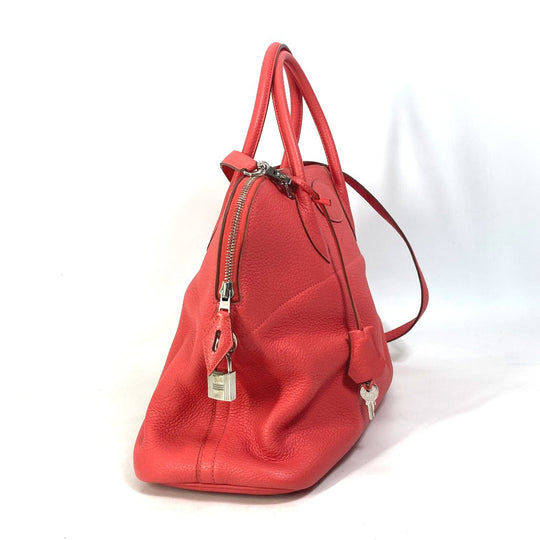 HERMES Handbag Taurillon Clemence Red Shoulder Bag Crossbody Bored 35