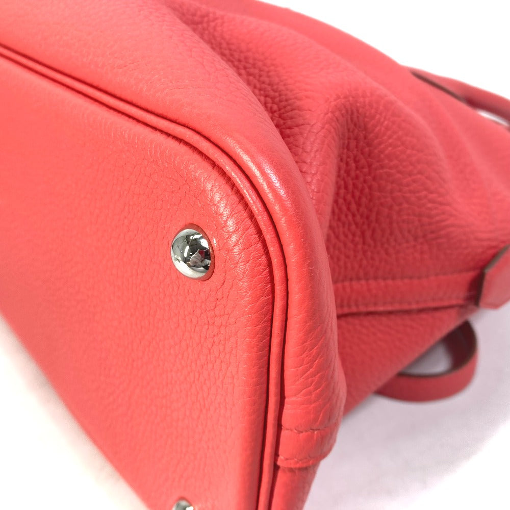 HERMES Handbag Taurillon Clemence Red Shoulder Bag Crossbody Bored 35