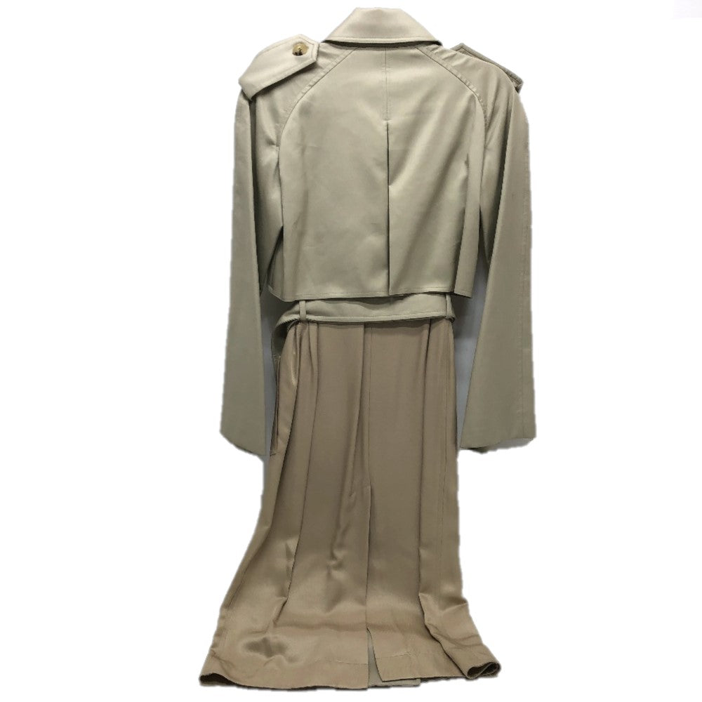 CELINE trench coat 28V36-6073 cotton beige Trench coat mastic Double face Women 34 Used Authentic