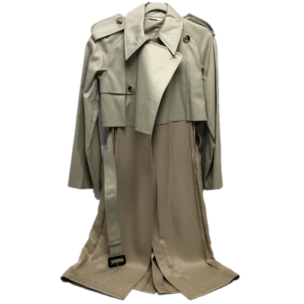CELINE trench coat 28V36-6073 cotton beige Trench coat mastic Double face Women 34 Used Authentic
