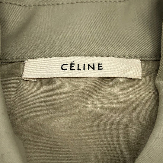 CELINE trench coat 28V36-6073 cotton beige Trench coat mastic Double face Women 34 Used Authentic