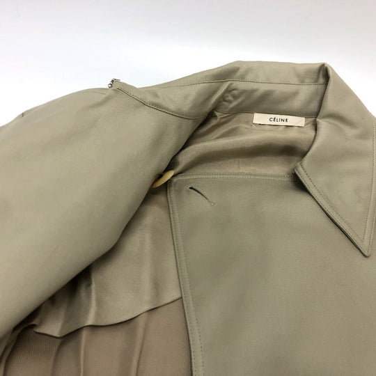 CELINE trench coat 28V36-6073 cotton beige Trench coat mastic Double face Women 34 Used Authentic