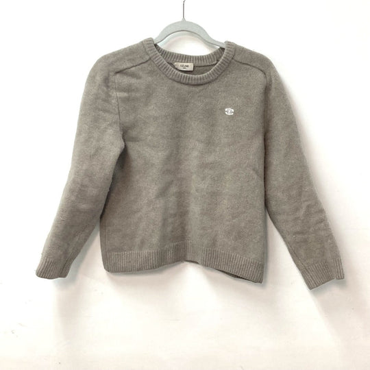 CELINE sweater Wool / cashmere beige Macadam Triomphe Women XXL Used Authentic