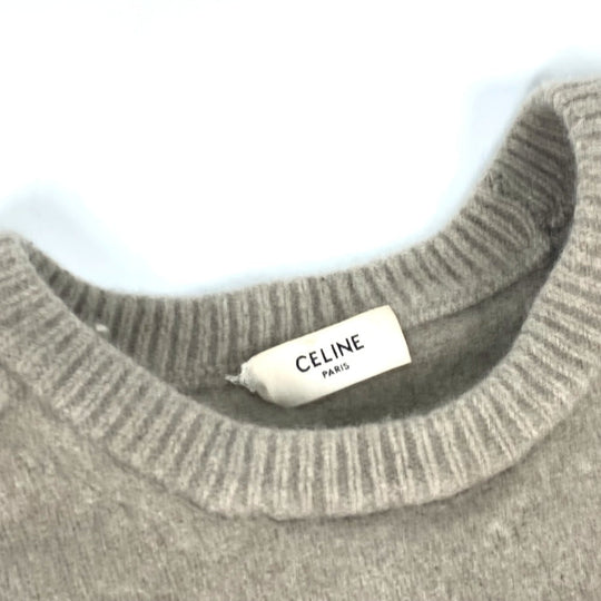 CELINE sweater Wool / cashmere beige Macadam Triomphe Women XXL Used Authentic