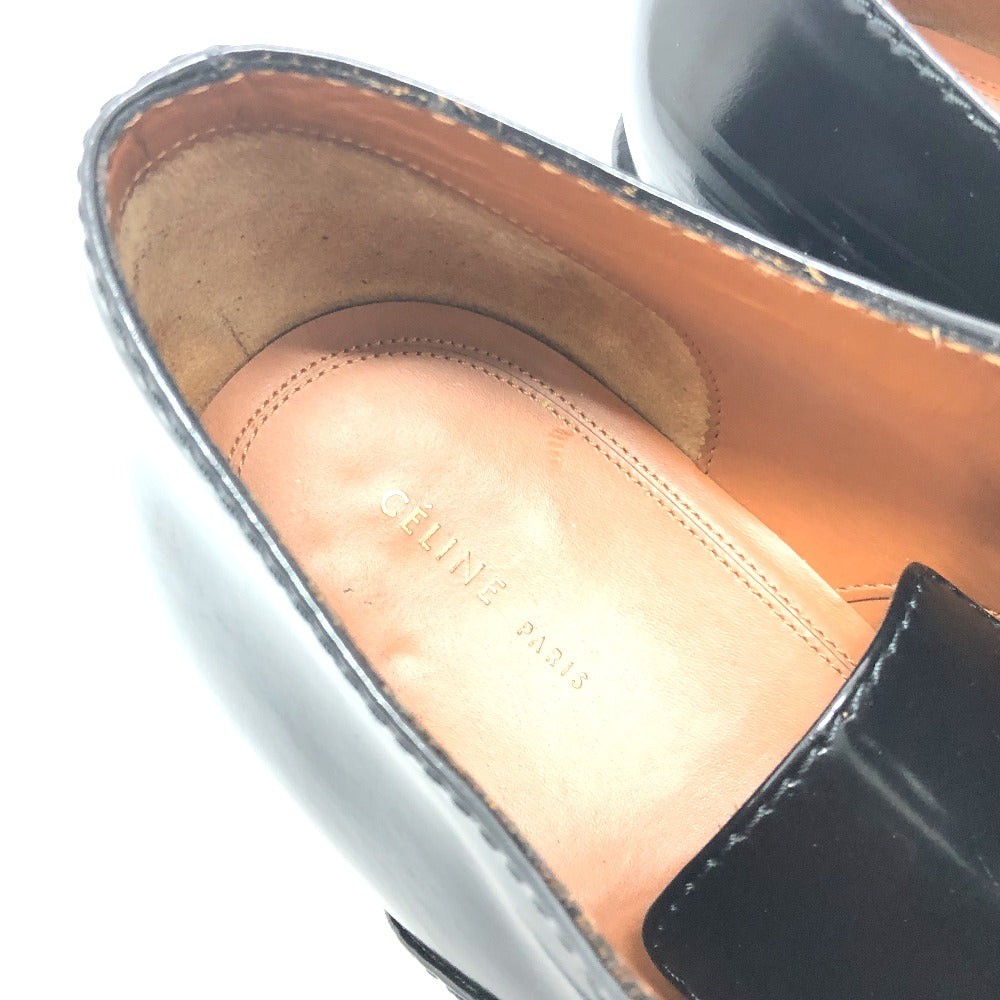 CELINE loafers leather black dress 38