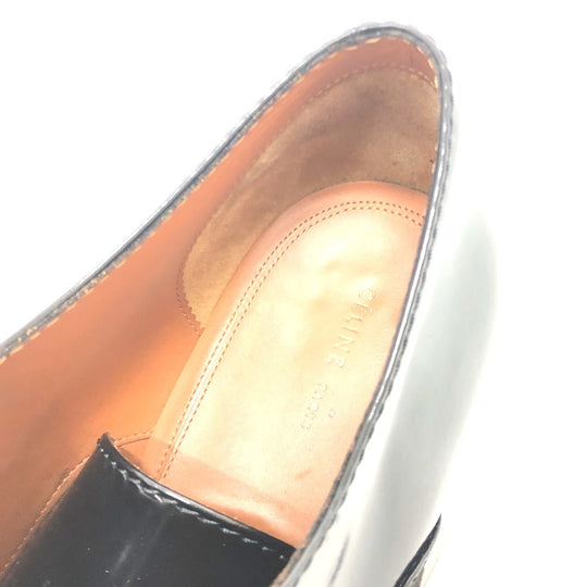 CELINE loafers leather black dress 38