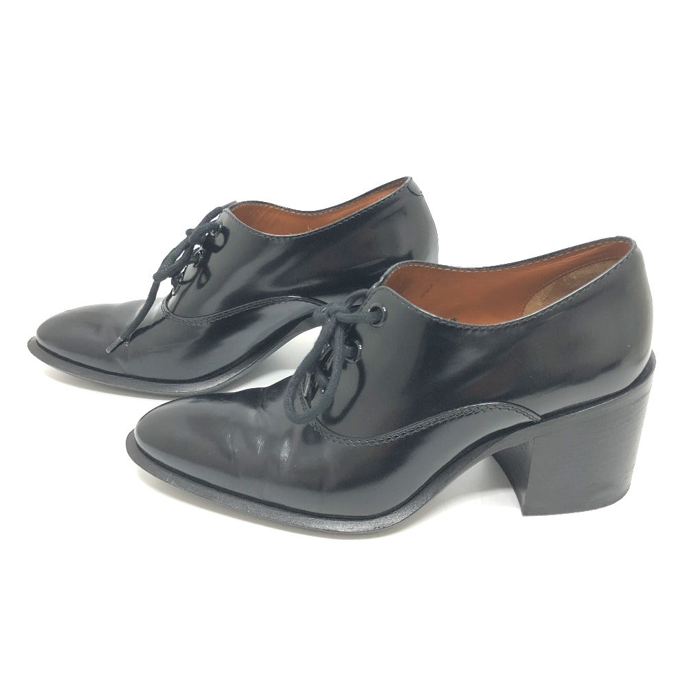 CELINE loafers leather black dress 38